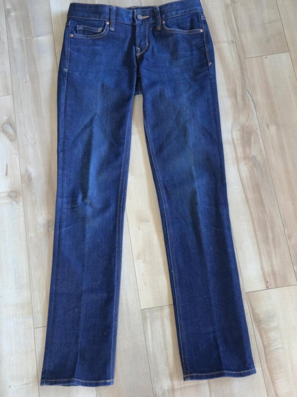 Gap 1969 Real Straight Dark Wash Jeans Women's 25R Denim